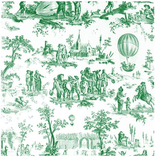 Almofada Toile de Jouy Verde