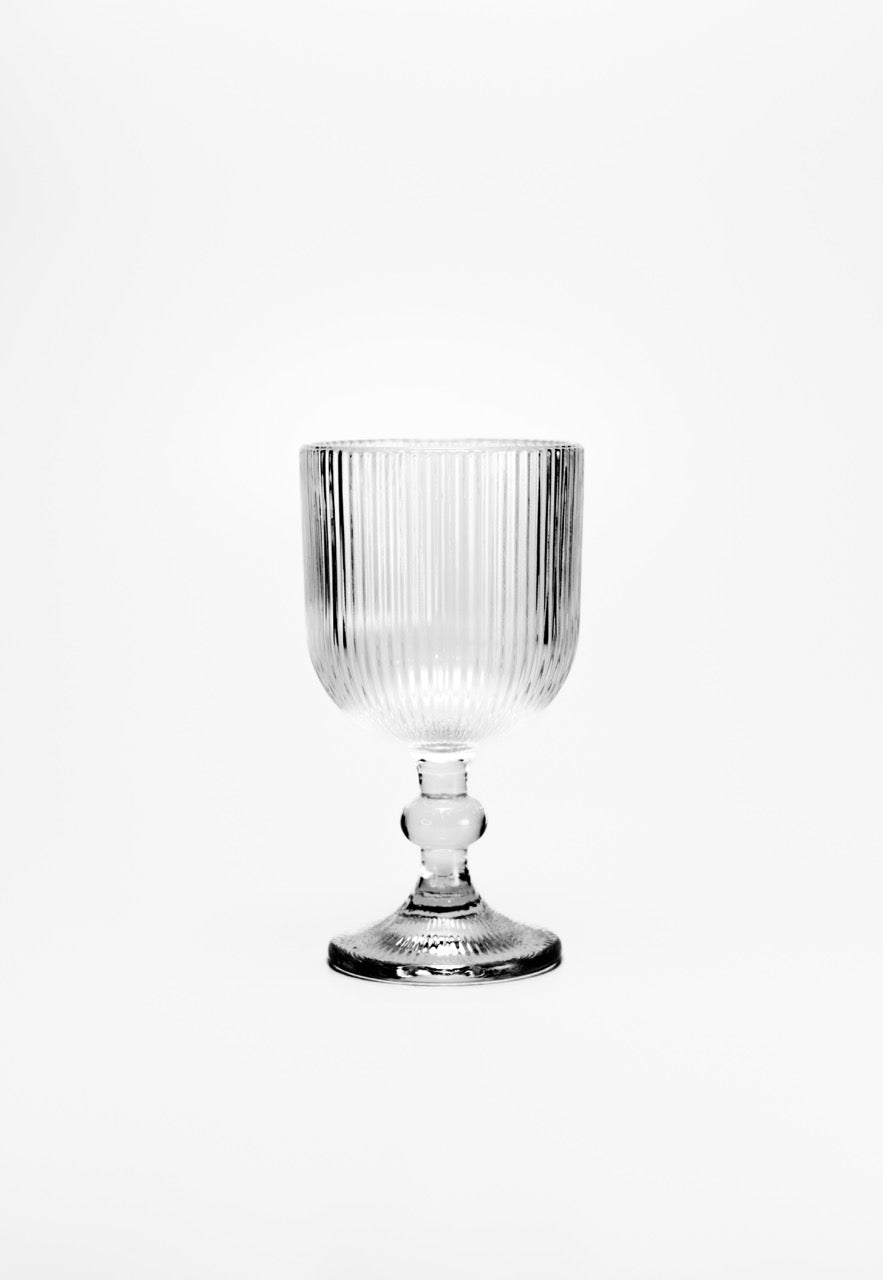 Copo de Riscas com pé Transparente