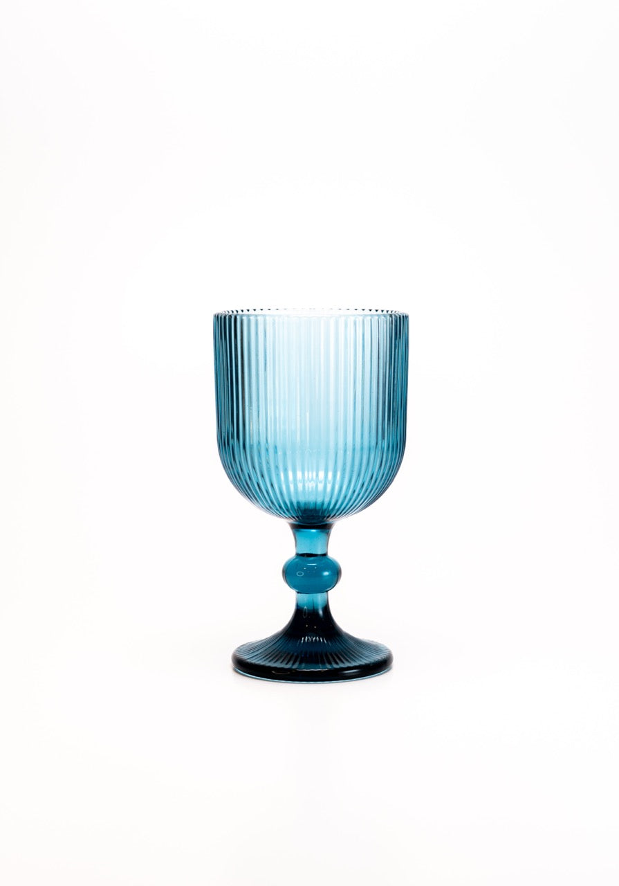 Copo de Riscas com pé Navy Blue