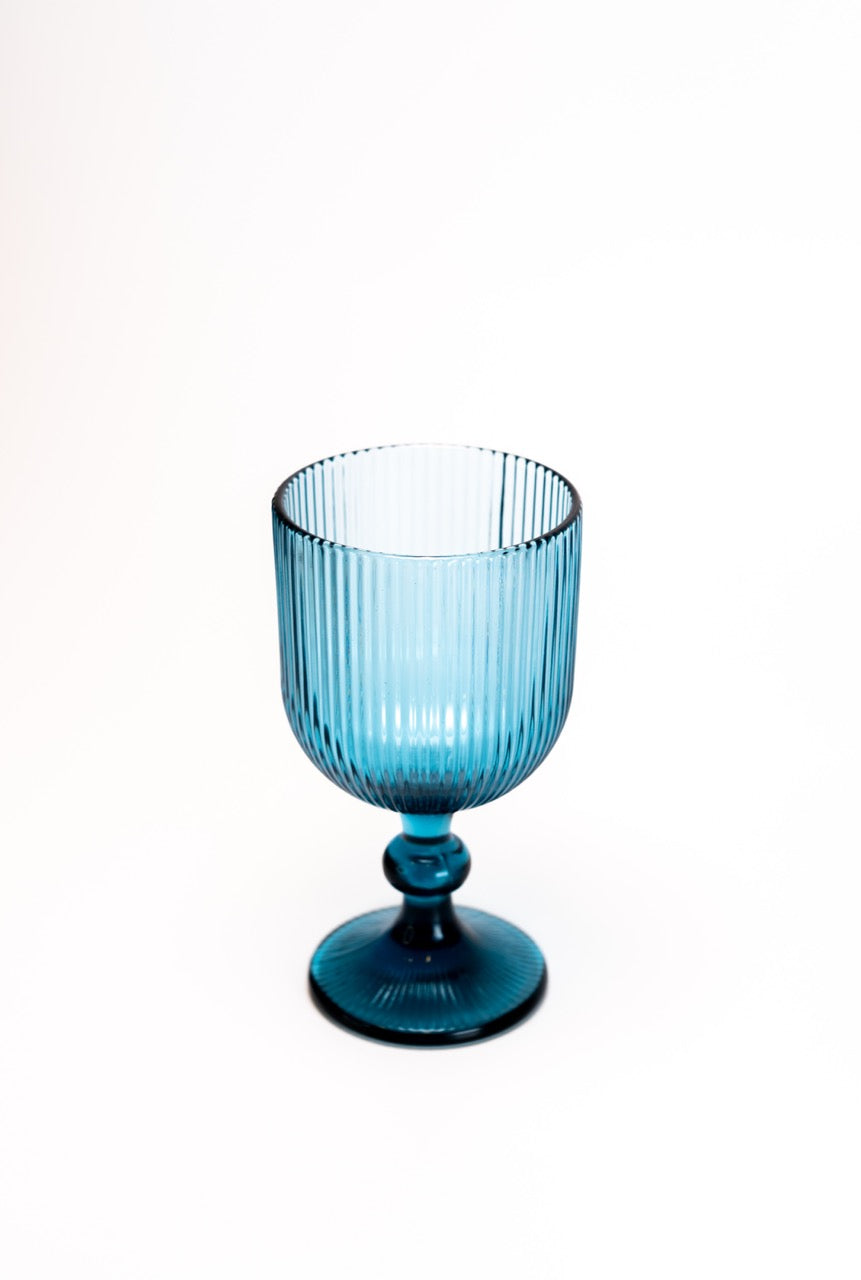 Copo de Riscas com pé Navy Blue