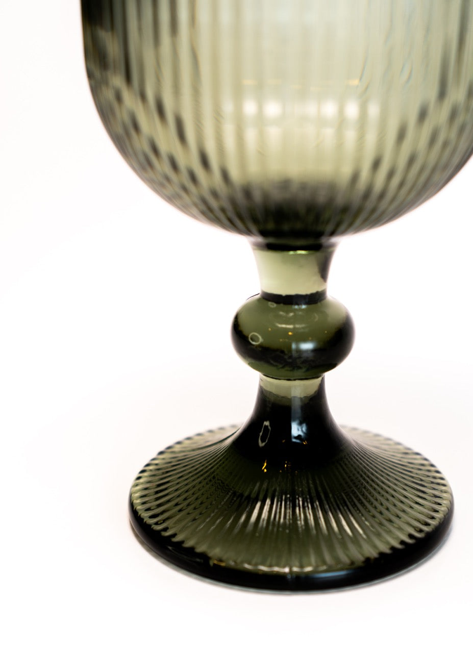 Copo de Riscas com pé Cinza Erverdiado