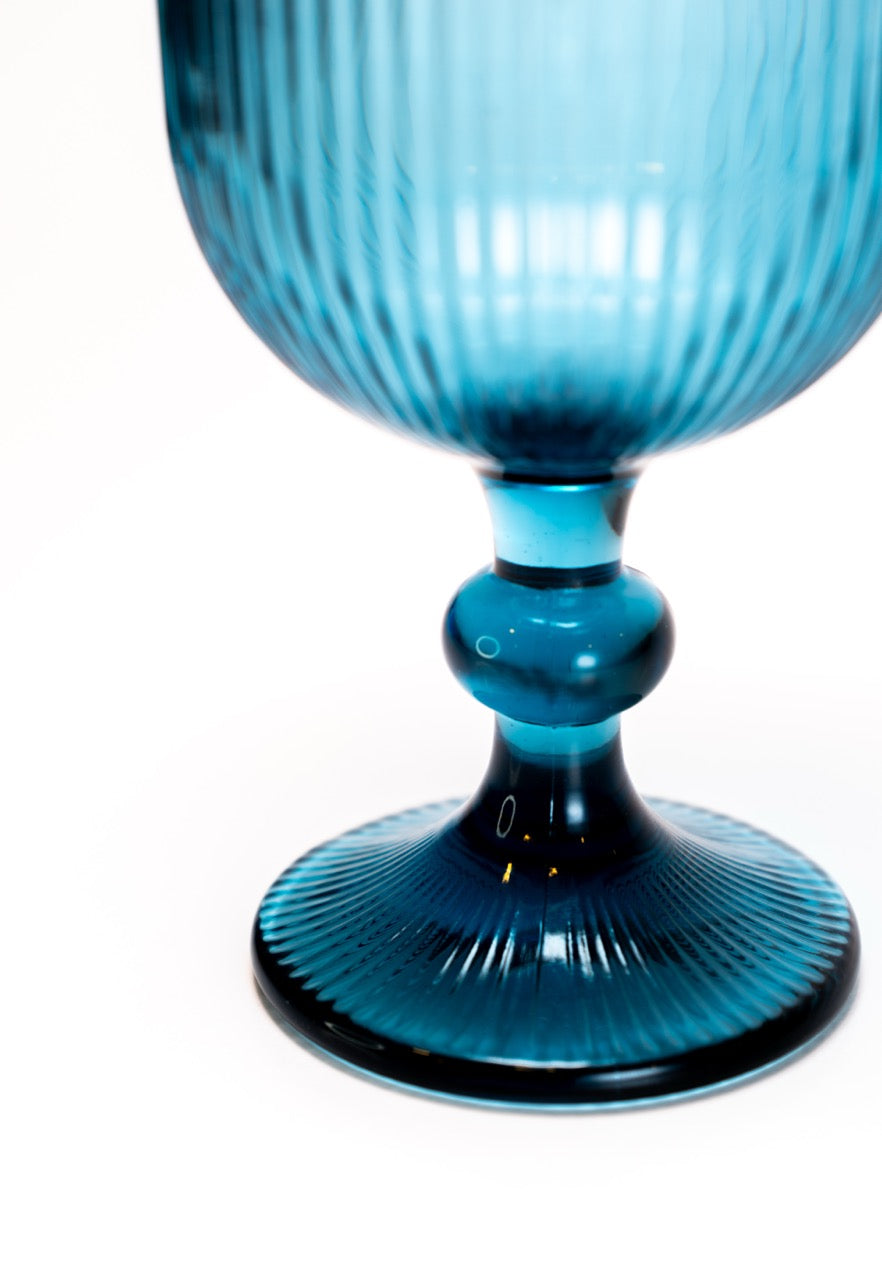 Copo de Riscas com pé Navy Blue