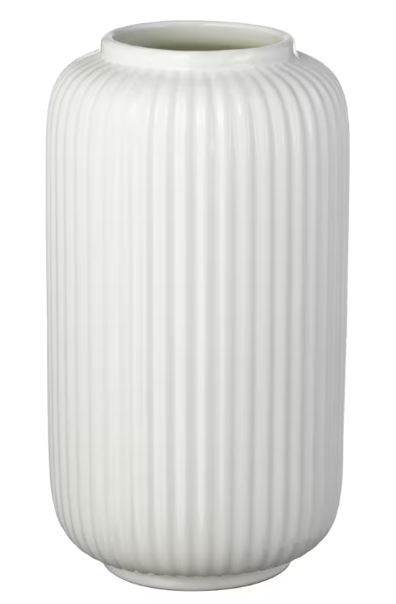 Jarra Porcelana Branca Riscada