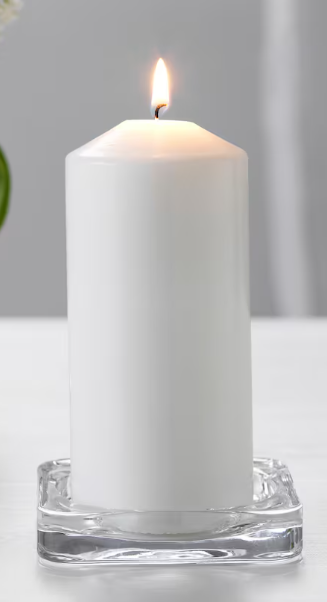 Porta Velas de vidro base quadrada