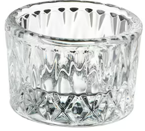 Porta Velas  t-light vidro com padrão