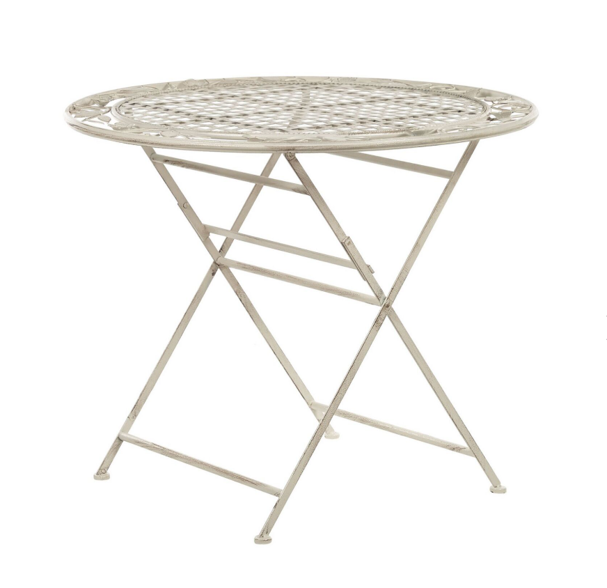 Mesa metal branco creme ø 90 cm