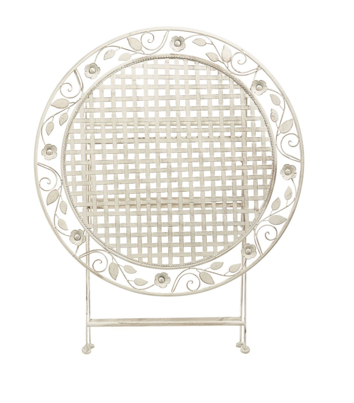Mesa metal branco creme ø 90 cm