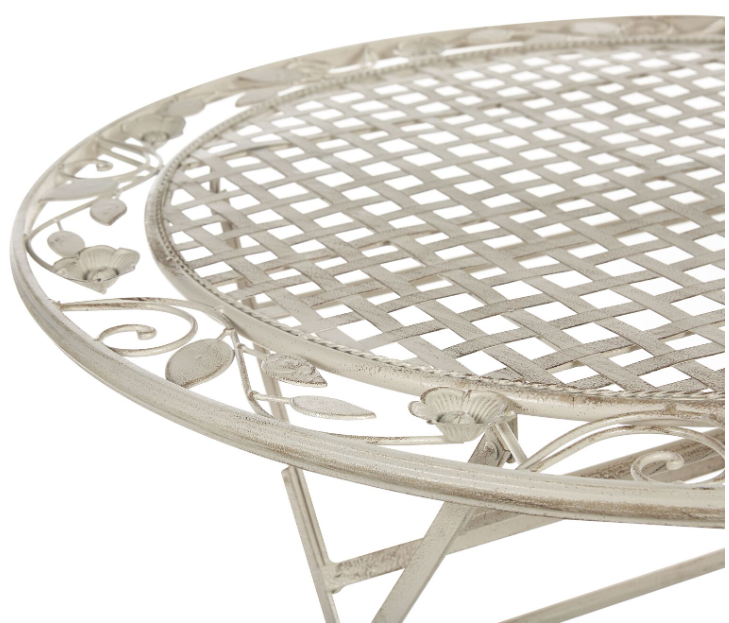 Mesa metal branco creme ø 90 cm