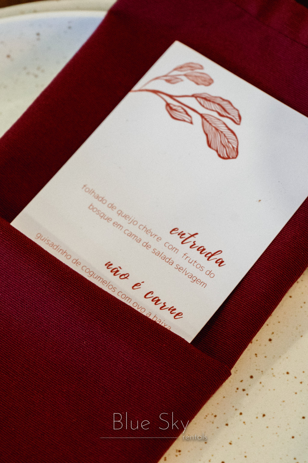 Serviette bleue