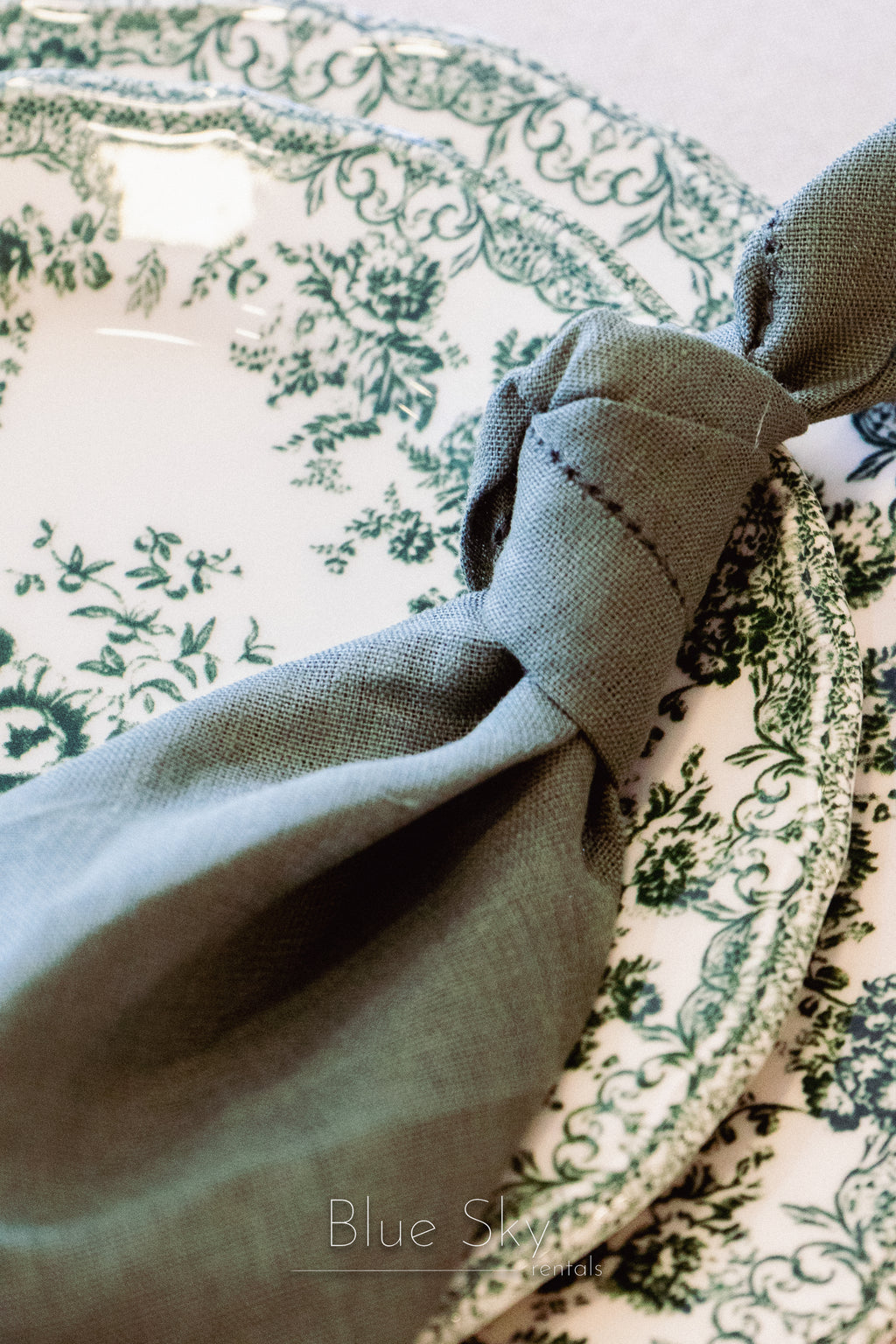 Serviette bleue
