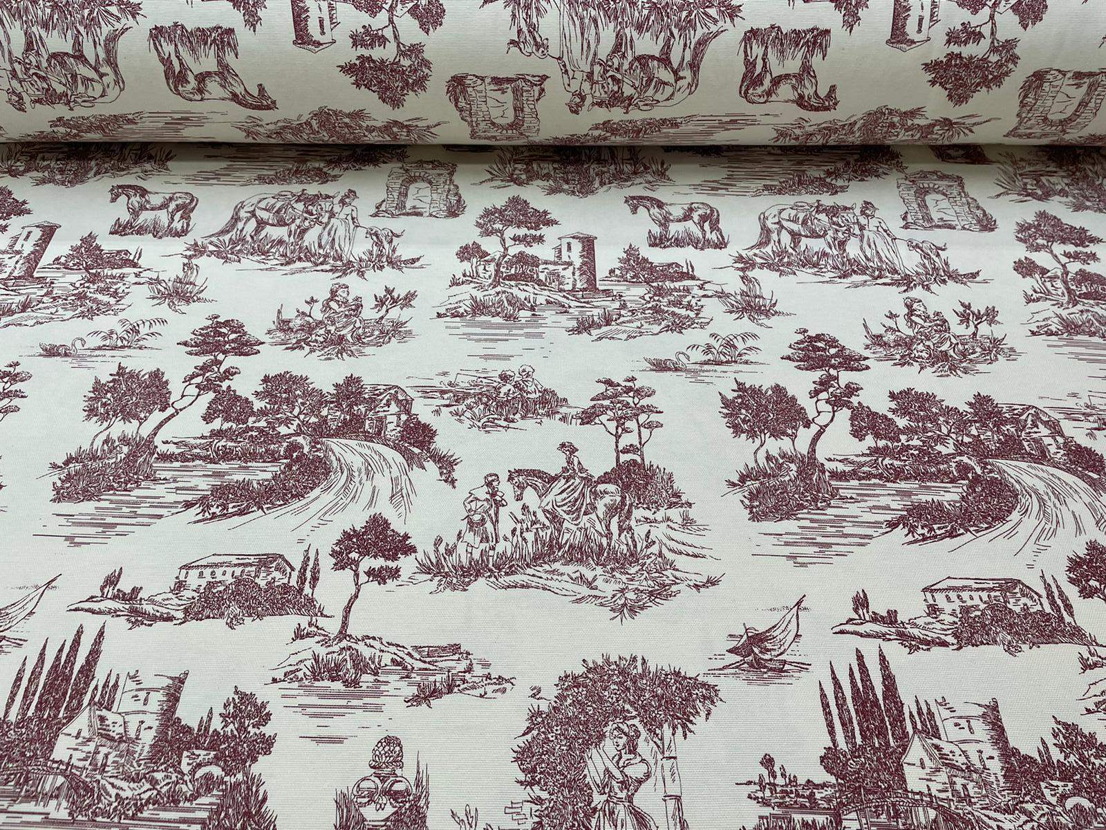 Toalha Toile de Jouy Azul