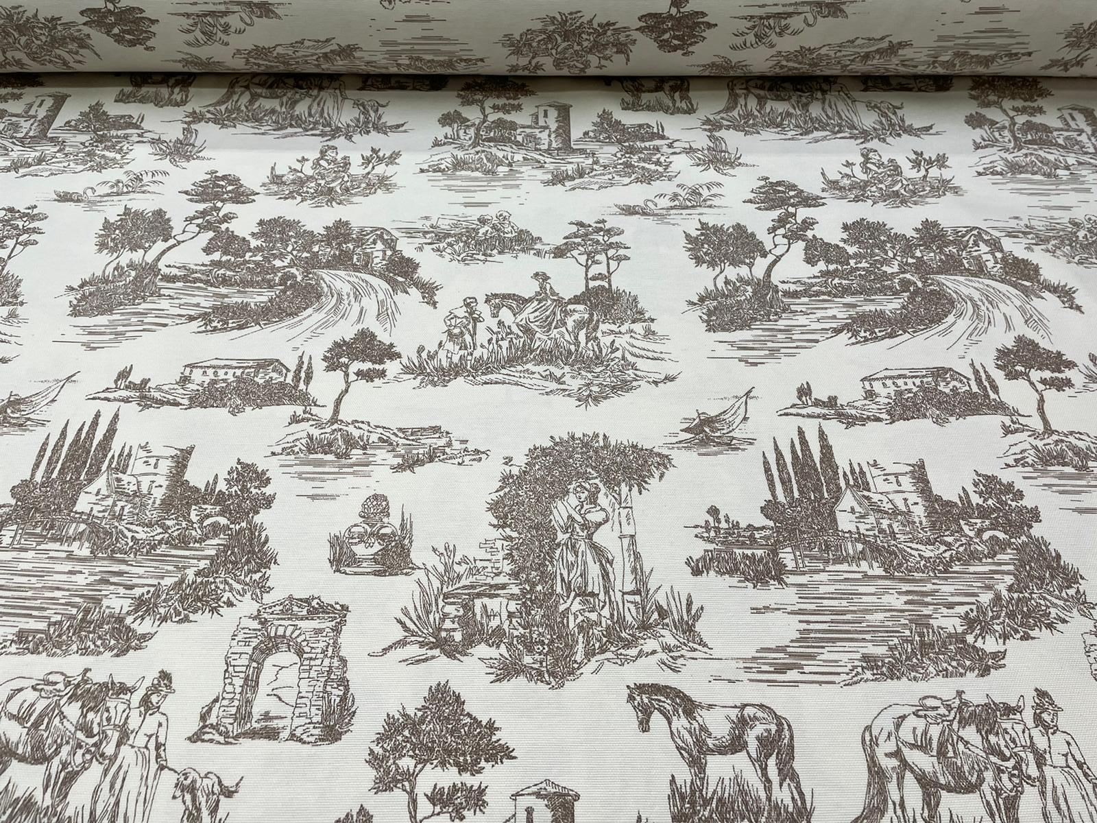 Toalha Toile de Jouy Azul