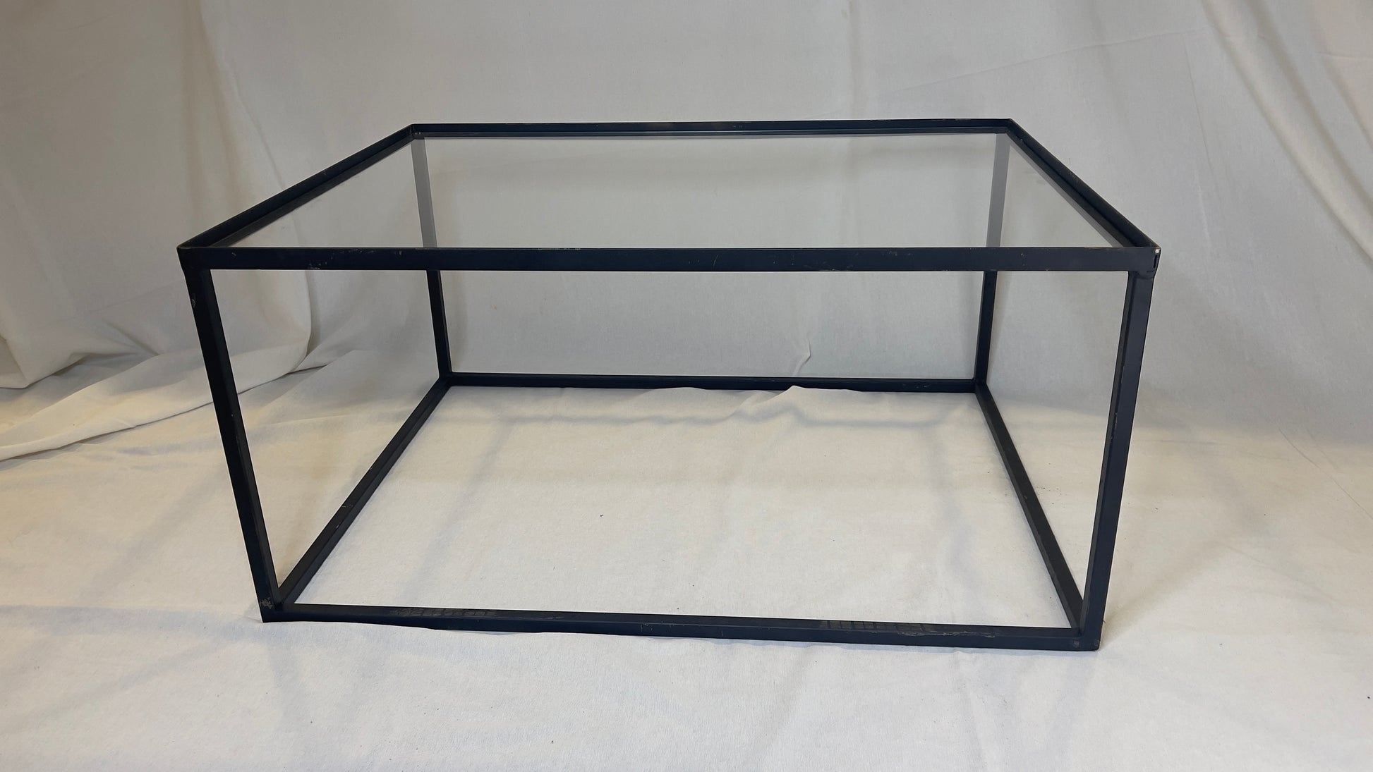 Mesa de Centro Retangular Preta vidro