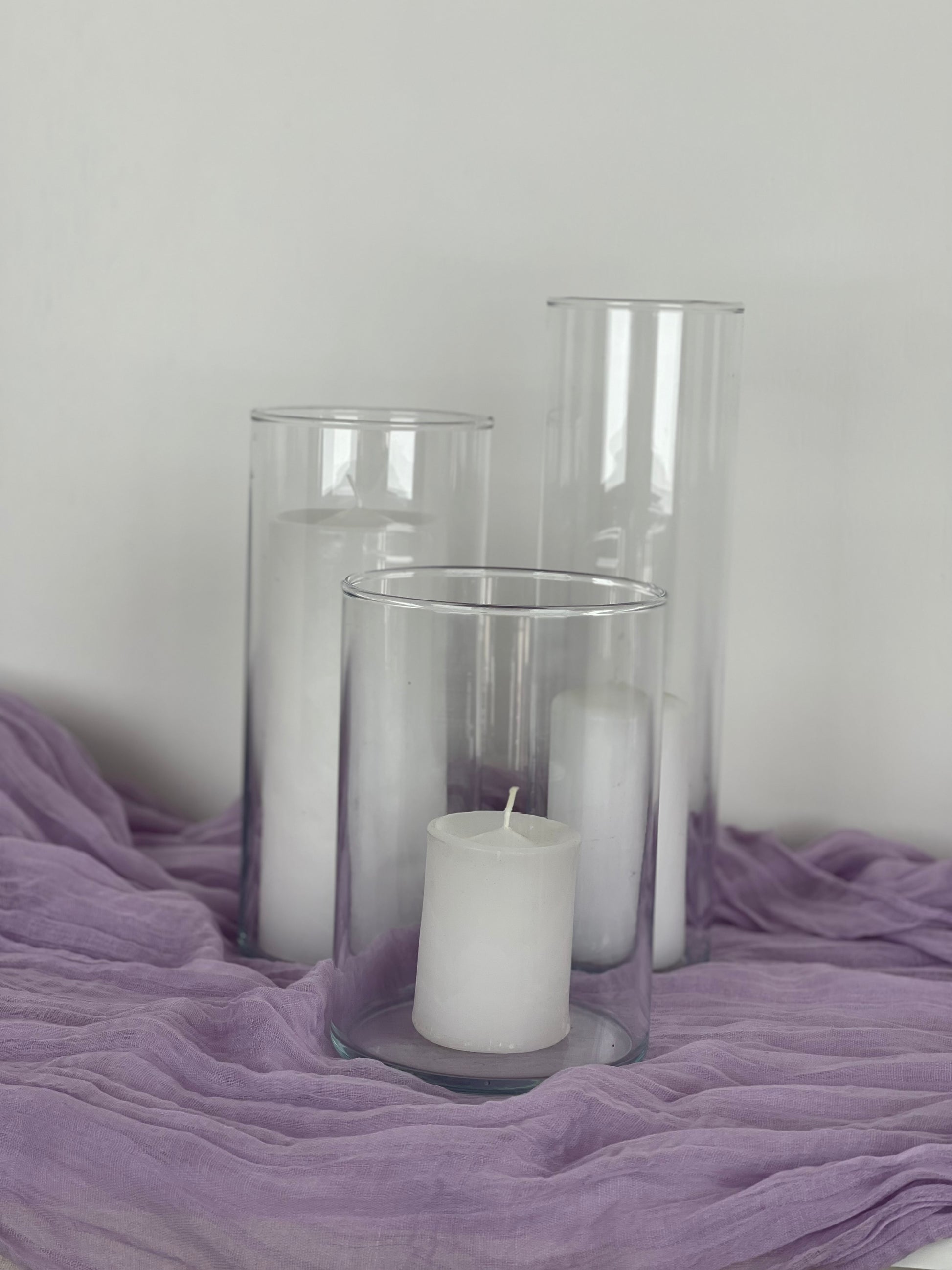 Porta Velas Tubulares de Vidro