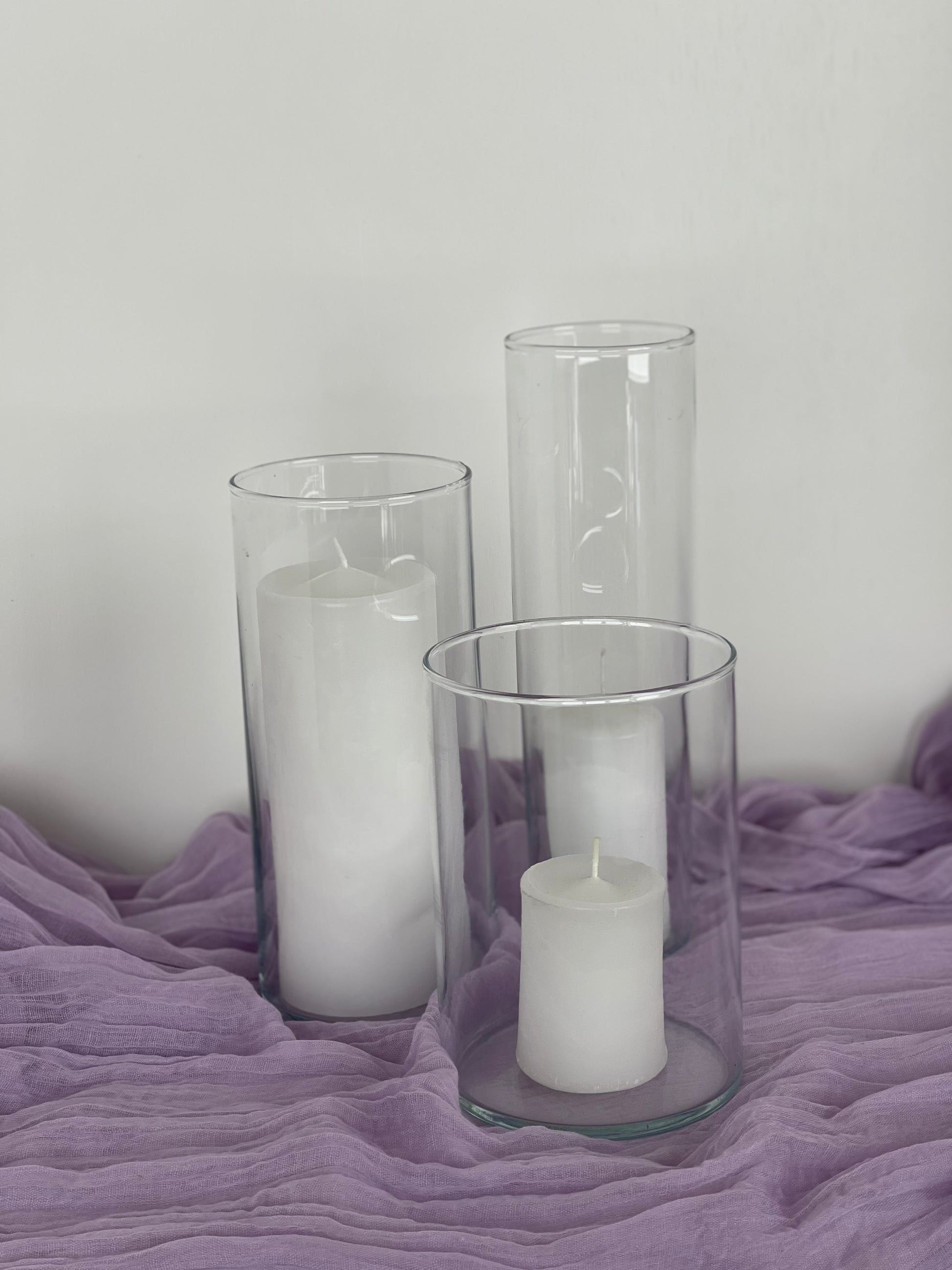 Porta Velas Tubulares de Vidro