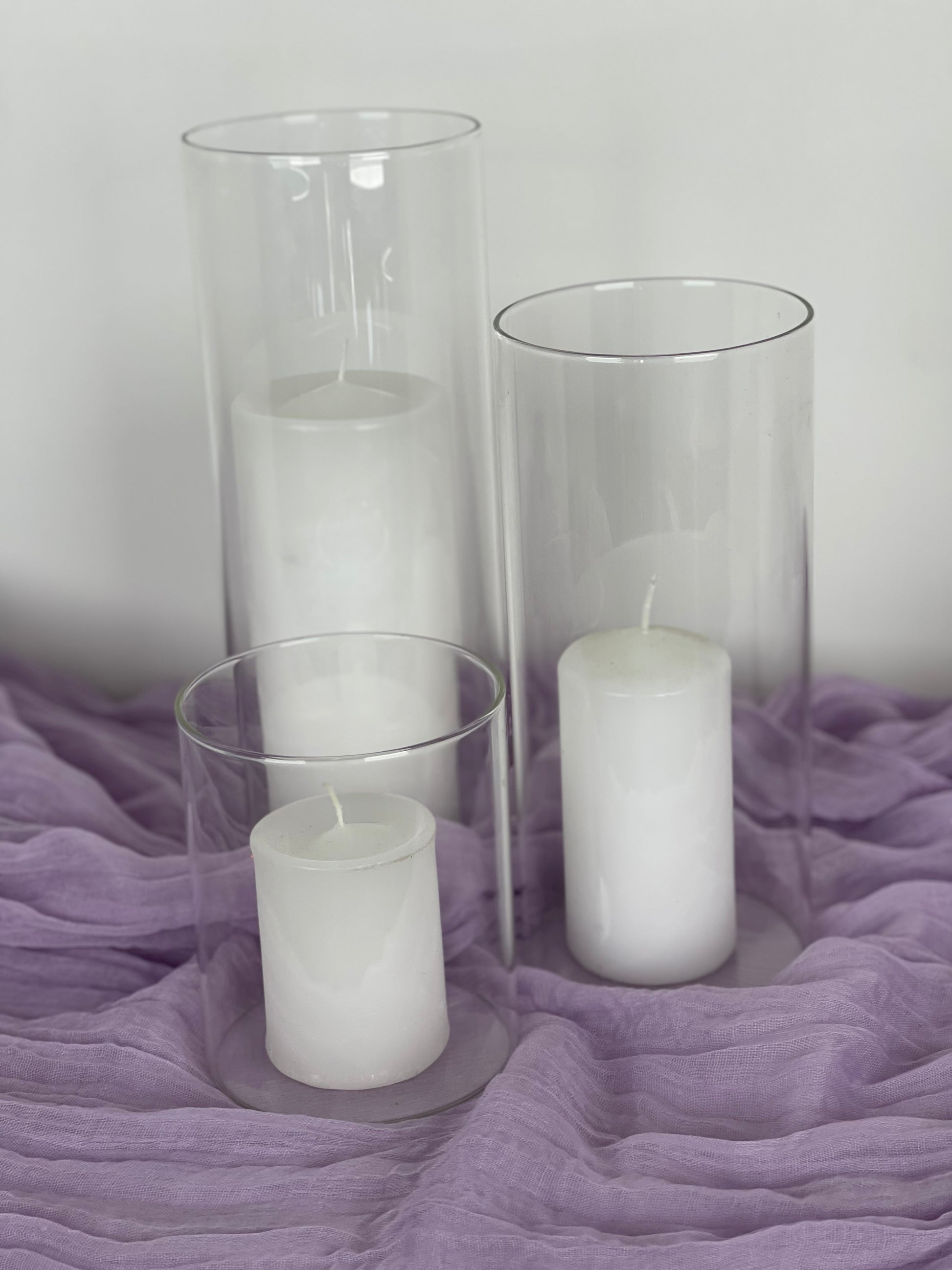 Porta Velas Tubulares de Vidro