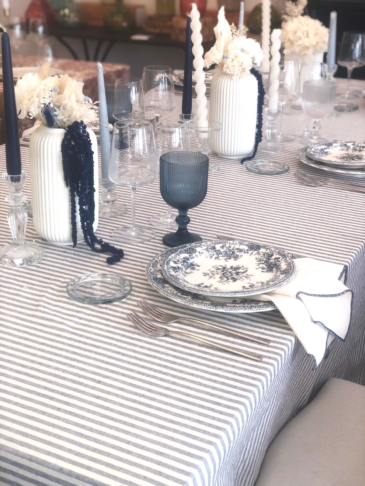 Toalha de Riscas Azul