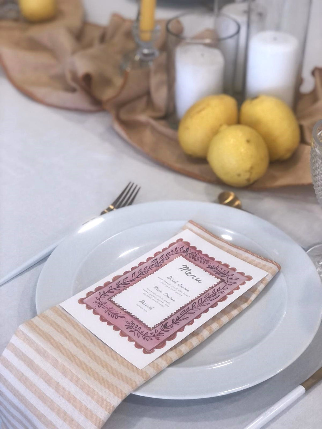 Guardanapo de Riscas Terracotta