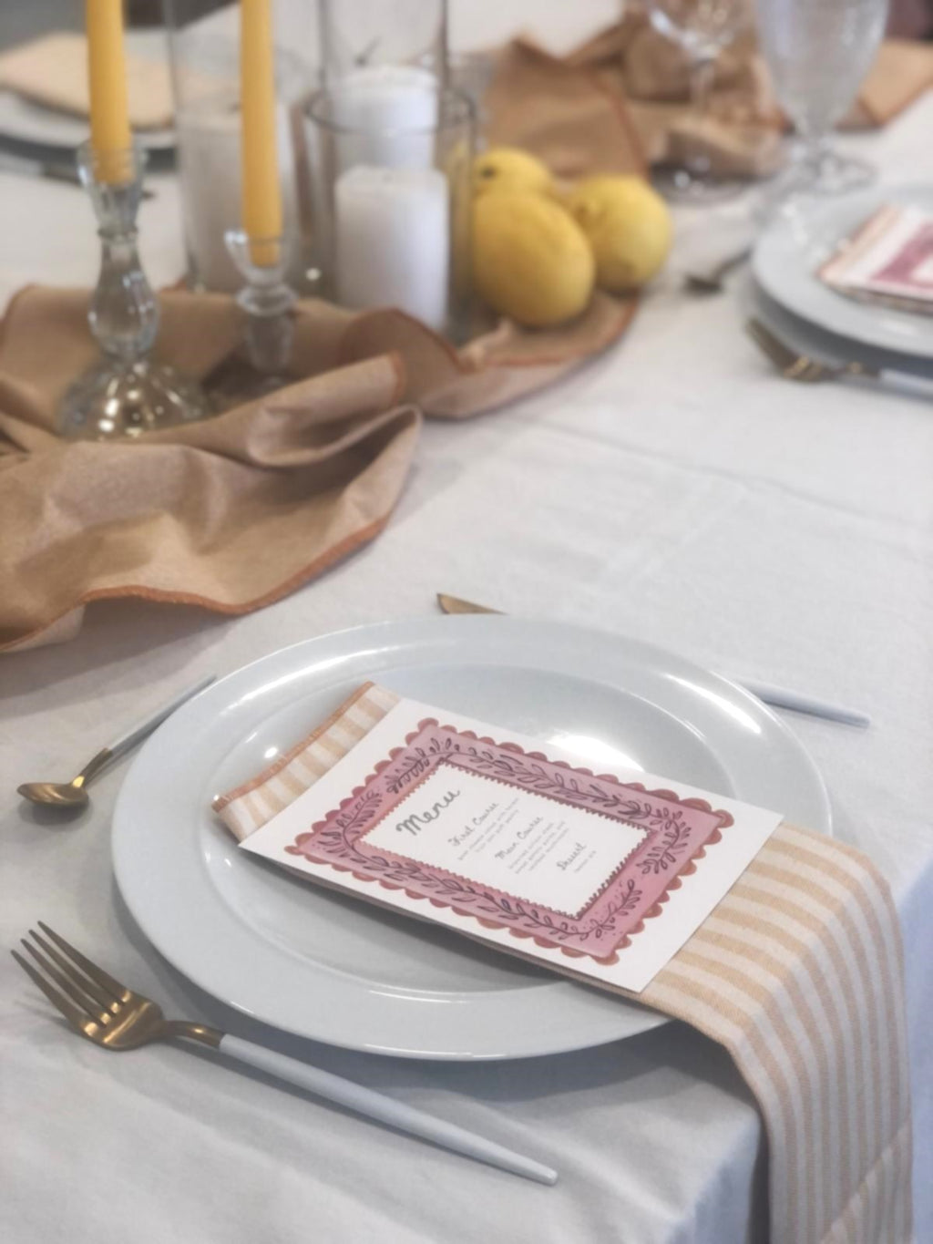 Guardanapo de Riscas Terracotta