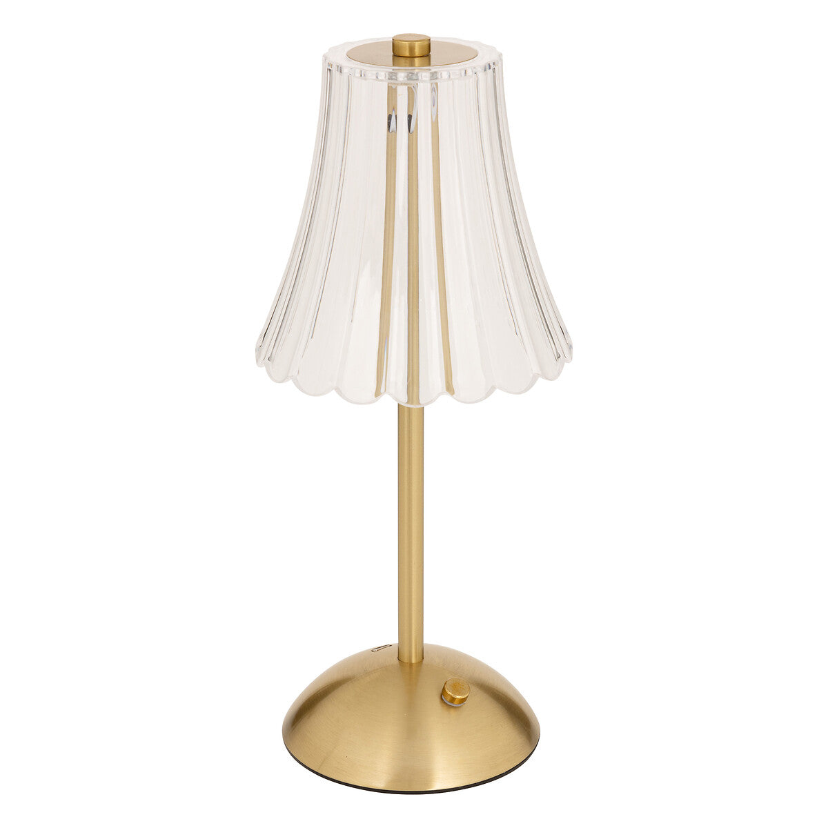 Gold LED Lamp Transparent Lampshade