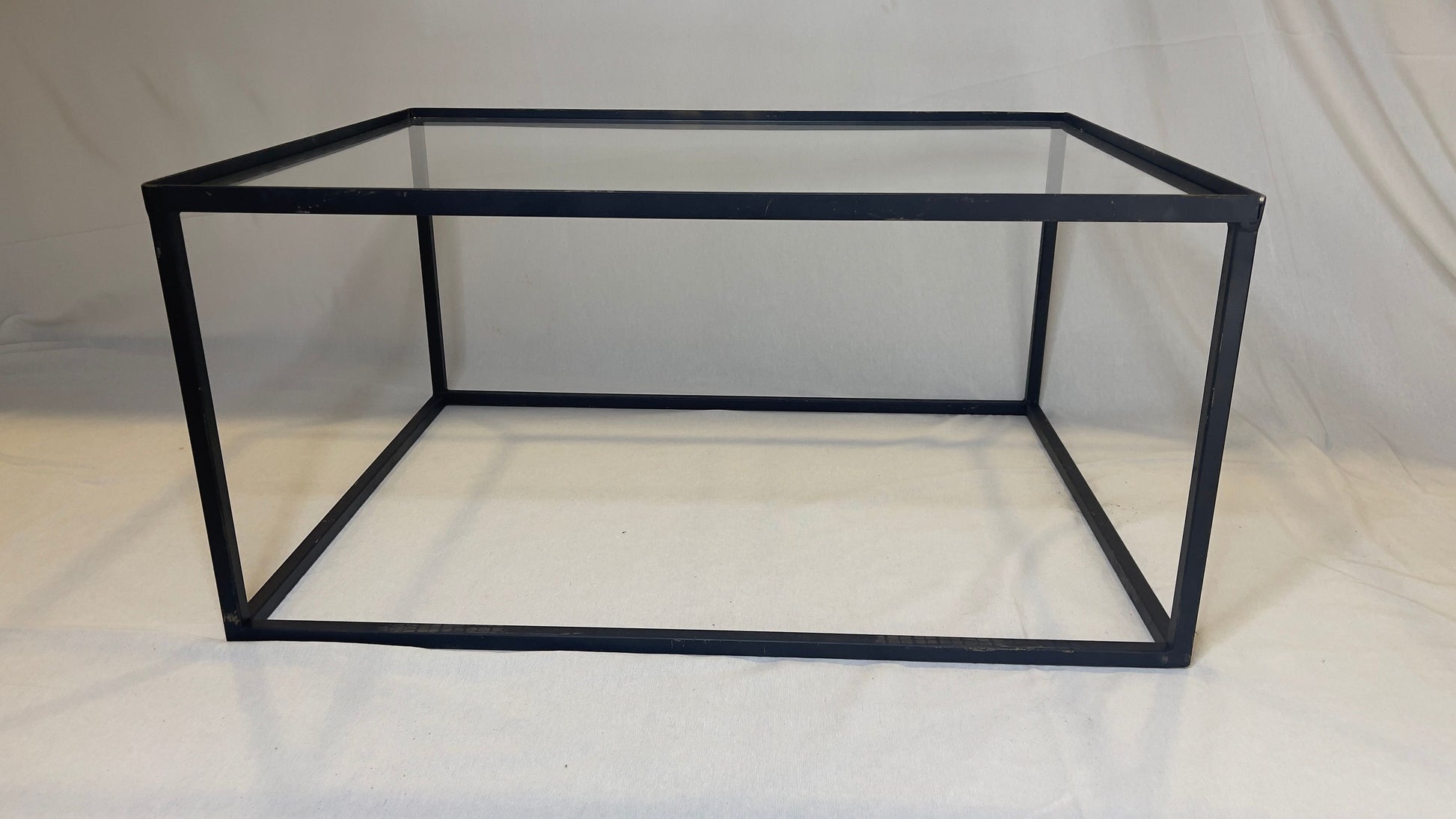 Mesa de Centro Retangular Preta vidro