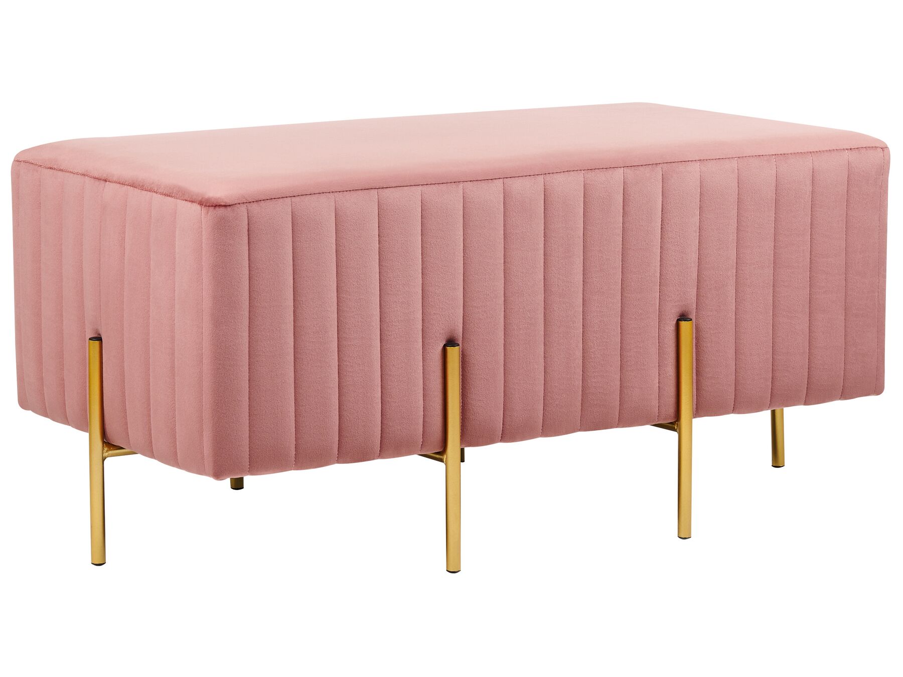 Banqueta veludo rosa