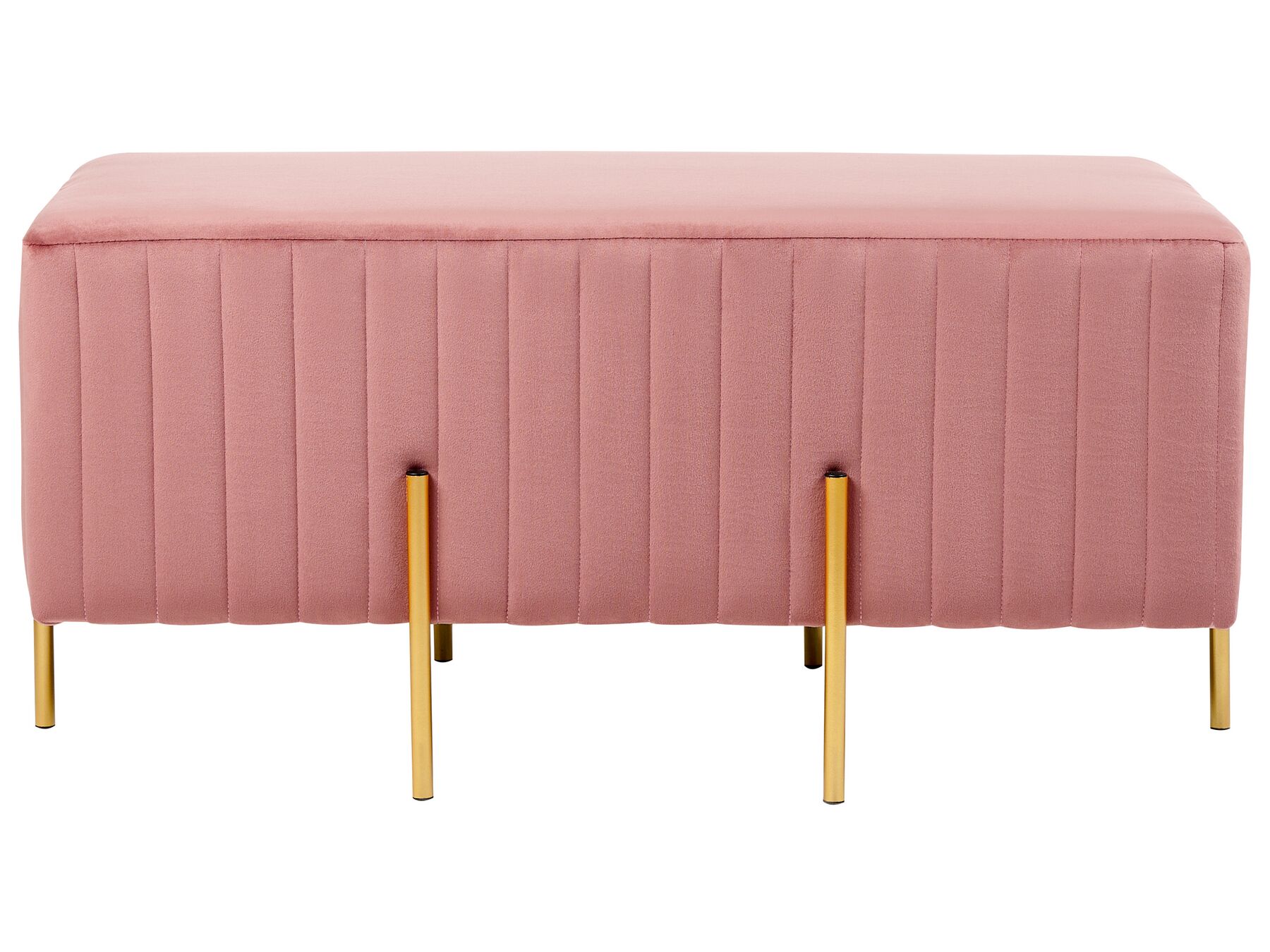 Banqueta veludo rosa