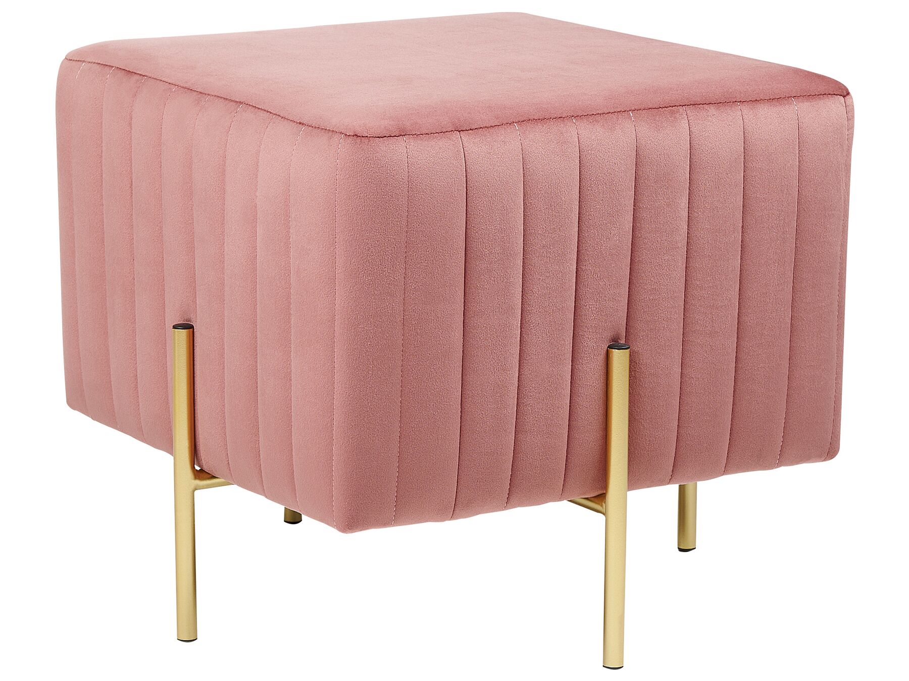 Puff veludo rosa
