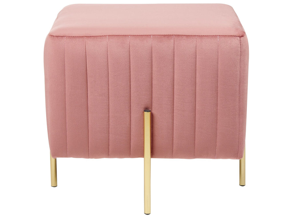 Puff veludo rosa